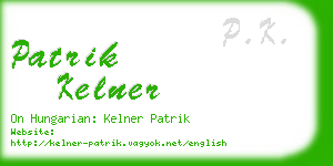 patrik kelner business card